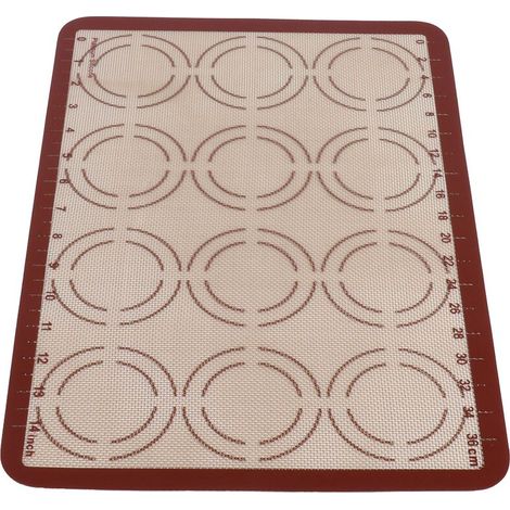Tappetino da forno spesso in fibra di vetro per cuocere al forno, frutta e dolci fatti in casa (42 x 29,5 cm (12 doppi cerchi su un lato)) (1/5)