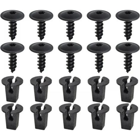 BUNTHAUS Applicable au clip de fixation de vis de passage de roue de garde-boue de plaque inférieure de couvercle de moteur de siège Volkswagen Audi N90974701 (1/5)