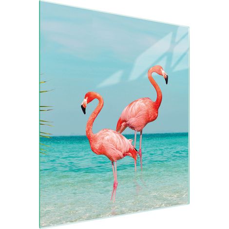 Glasschneidebrett 45x52 Flamingo (1/5)