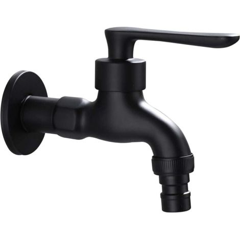 Robinet Exterieur Jardin Robinet Vintage pour Eau Froide avec Monocommande Interface (Sorties 1/2" - EntréE 1/2") 1 Convertisseur (3/4"), Convient pour Le Jardin, Machine à Laver, Longueur 11 Cm (1/5)