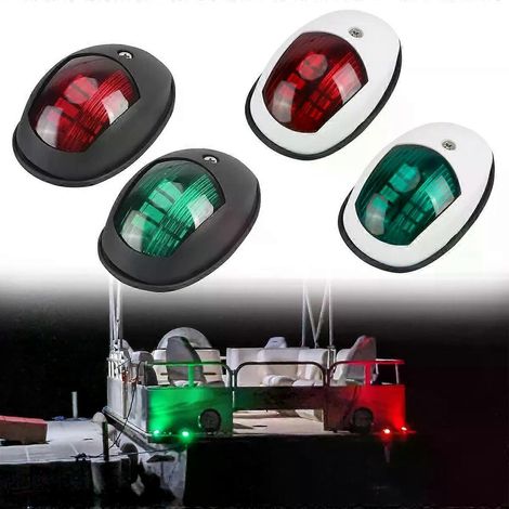 Wasserdichte 10-30V LED-Navigationsleuchte, Signal- und Warnlampe, Steuerbord- und Backbord-Seitenanzeiger für Boote, Yachten, LKWs, Anhänger und Transporter – JXLGV (1/4)
