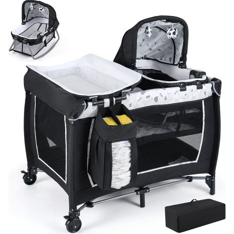 5-in-1 tragbares Babybett mit Wickeltisch und Spielzeug