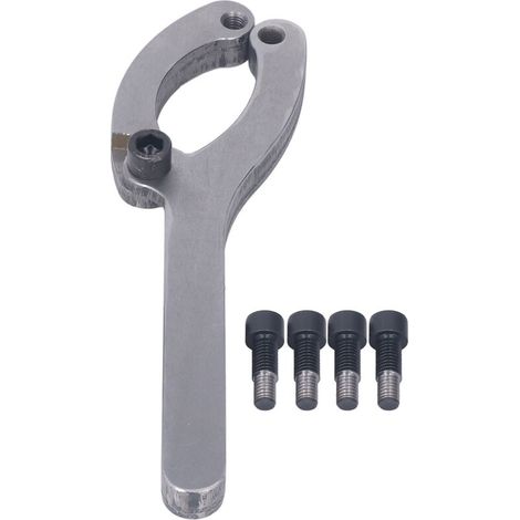 Jeffergarden Clé à Molette, clé à écrou de Presse-étoupe, clé à Broche en Acier allié, clé à écrou de Presse-étoupe Réglable, clé à Cylindre Hydraulique avec Broches pour Retirer le Cylindre-DOU