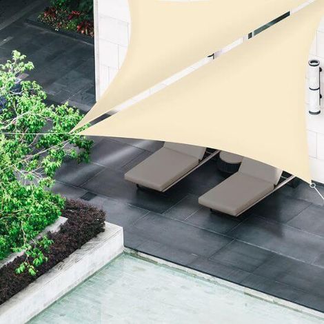 Vela ombreggiante triangolare 5x5x5 mt per giardino  Vela ombreggiante