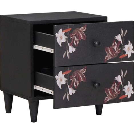 Table de chevet Cabinet de chevet Table de nuit Marron 40 x 33,5 x 46 cm Bois de mangue massif (1/5)