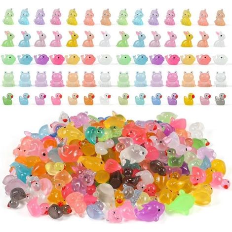 146 pièces Mini Canards en résine,Convient pour Aquarium de Bricolage,Jardin,Maison de Poissons paysagère,Livraison aléatoire (1/4)