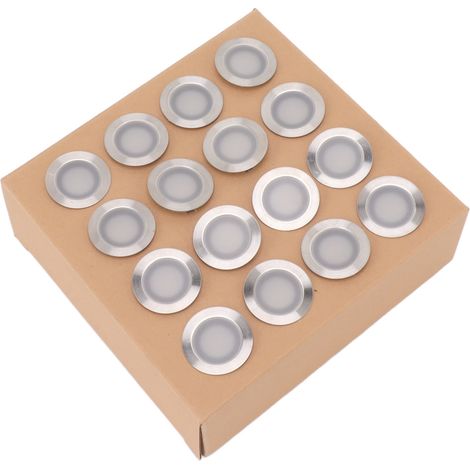 Kit de 16 spots LED encastrables pour terrasse 10W 2800-3200K blanc chaud IP67 étanche 90-265V prise EU (1/5)