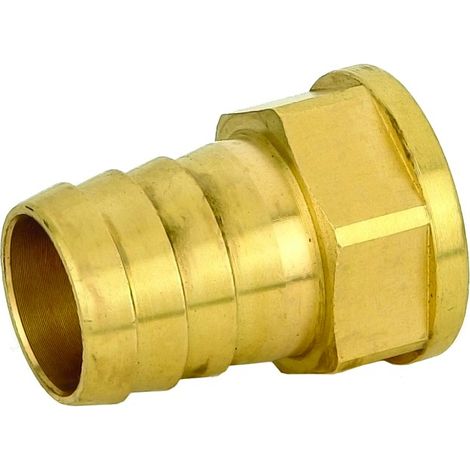RACCORDO DIRITTO FEMMINA PORTAGOMMA IN OTTONE GIALLO PER POMPA SERIE 1000 ø25X1 PETTINAROLI