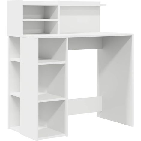 Maison Exclusive - Schreibtisch mit Regal Weiß 90 x 48 x 101,5 cm