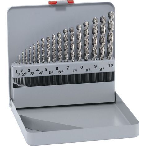 MAYKESTAG Spiralbohrer-Kassette DIN338Forte HSS Co5 1-10 mm 19-teilig (1/2)