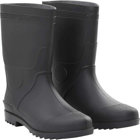 Bottes en caoutchouc noir, pointure 45, PVC