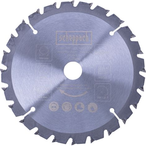 Scheppach Lame de scie circulaire HW - Ø160 x 20 mm - 24 dents - Pour bois de construction, OSB et panneaux agglomérés