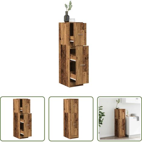 Holzwerkstoff - Apothekerschrank Altholz-Optik 30x41x118 cm Holzwerkstoff (1/5)