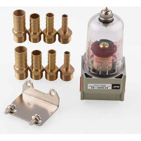 Filtro de combustible para coche, filtro de gasolina universal en línea, herramienta para eliminar impurezas del filtro de aceite del motor, depósito separador con tubos conectores de 6 mm/8 mm/10 mm/ (1/5)