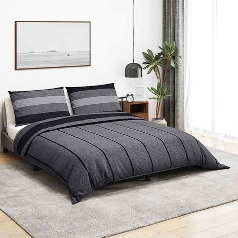 Parure de lit gris foncé 200x200 cm en coton (1/5)