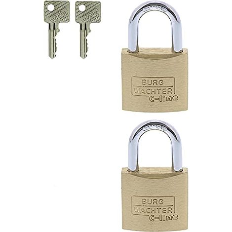 Burg Wächter 2er Set Duo 222 30 SB Lucchetto Stesse chiavi Ottone Serratura a chiave (1/4)