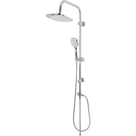Duschsäule mit quadratischem Duschkopf Chrom "Platinum"