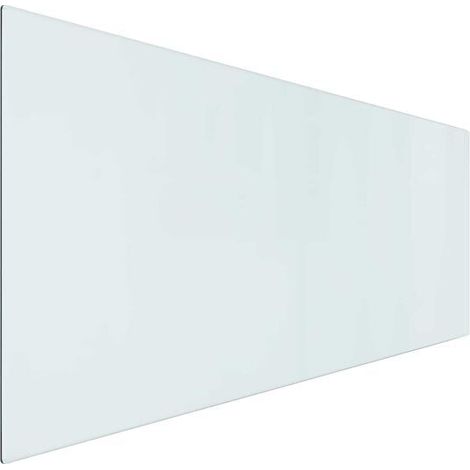 Panneau arrière de cheminée en verre transparent, 120 x 50 cm (1/5)