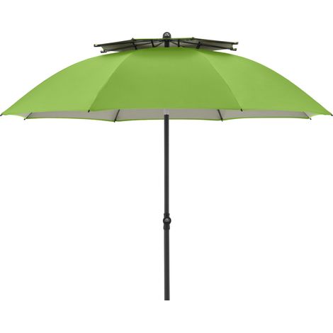 Doppler Sonnenschirm "Windprofi" Ø200 cm, grün, Bezug aus 100% Polyester, Gestell aus Stahl, Gewicht 2,3 kg (1/5)