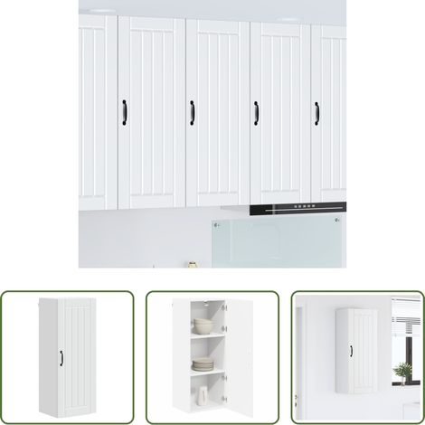 vidaXL Küchenschrank Holzwerkstoff - Küchenschrank Weiß 40 x 31 x 100 cm Holzwerkstoff (1/5)