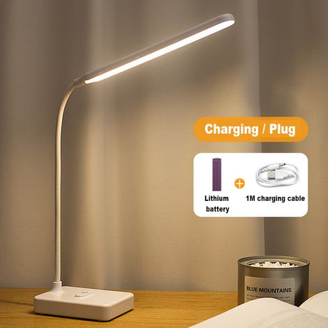 Lampara Led Plegable - Recargable Por USB - Regulable - Control Tactil - Para Estudio Oficina Dormitorio - 1 Unidad (1/5)