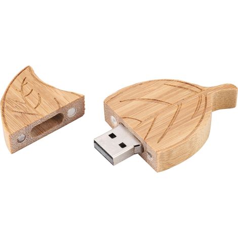 Clé USB en forme de feuille de bois, format U, compatible PC, USB 1.1 (16 Go) (1/5)