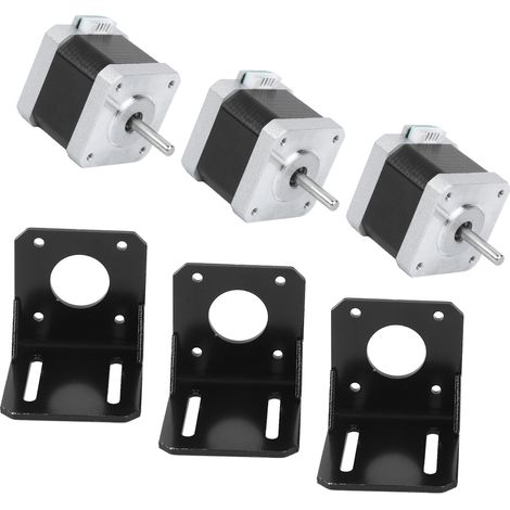 Moteur pas à pas en acier inoxydable, bipolaire 4 fils, accessoire pour imprimante 3D, 40 mm, 42BYGHW609, 12 V (1/5)