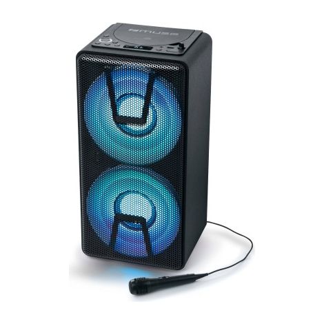 Mini-chaîne bluetooth 150W avec lecteur CD et port USB – Lumière d'ambiance multicolore – Couplage stéréo – M1820DJ – Muse (1/5)