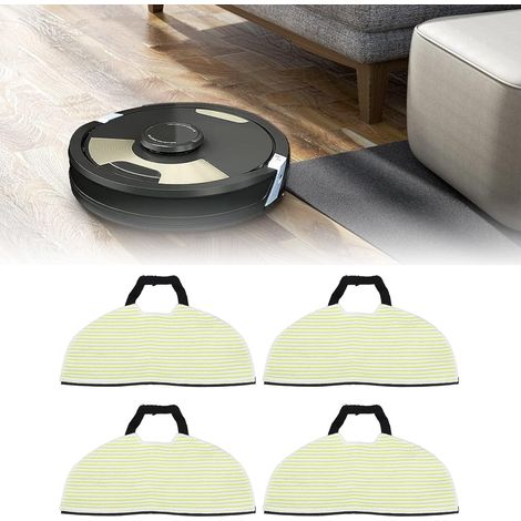Juego de 4 almohadillas absorbentes de microfibra, libres de suciedad, para aspiradoras robot Shark RV2410WD y RV2610WD – lavables y reutilizables. (1/5)