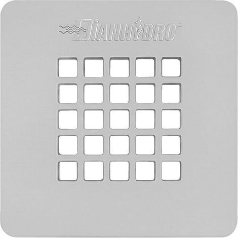 Griglia per piatto doccia grigio in acciaio inox quadrata 12,5x12,5 cm (1/3)