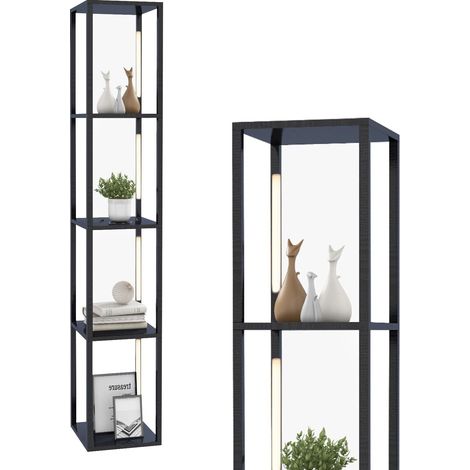 Floor Lamp with Shelves Tall standing Light with 3-Levet Dimmable LED Bulbs (1/5)