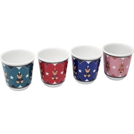 Bialetti Set 4 Tazzine da Caffè Espresso Joyful Memories in Ceramica 70ml (1/3)