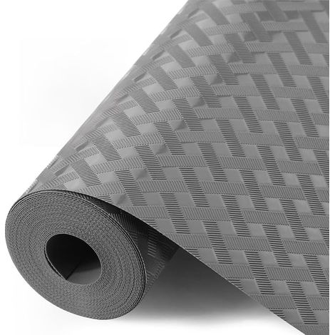 Drawer Bottom Mat, Kitchen Drawer Protector, Non-Adhesive Non-Slip Bottom, Can Be Cut, EVA Plastic Protective Film for Kitchen Cupboard (Grey/30 cm x 300 cm) (1/2)