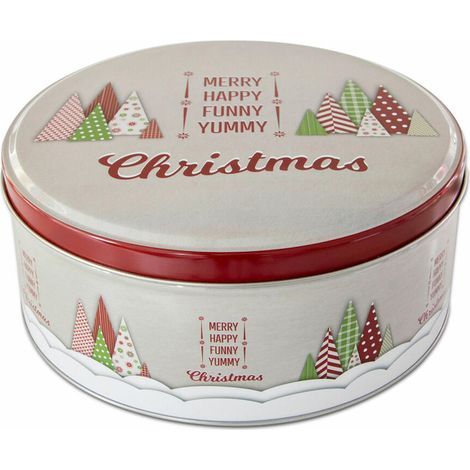 Städter Gebäckdose Yummy Christmas Rund Weißblech Bunt 22 x 9,5 cm (1/5)