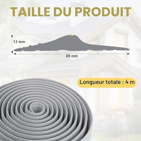 Garage Door Seal 4 m Universal Rubber Seal Grey (1/4)