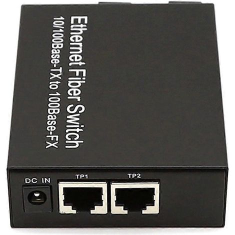 Convertisseur fibre optique monomode simplex 100 m, 2 ports fibre, 2 ports RJ45, 1310 nm/1550 nm, prise UE (1/5)