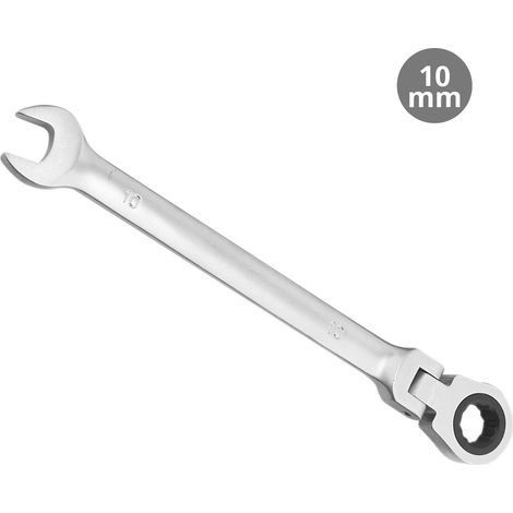 Ring-Maulschlüssel mit Gelenkratsche CR-V 10 mm