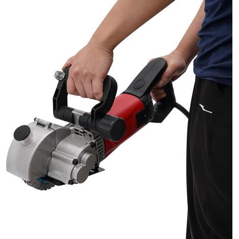 Schlitzmaschine Mauernutfräse Schlitzfräse Wandfräse Staubfreie Mauerfrase 3500W 7000 U/min Maximale Schnitttiefe 36mm für Ziegel Beton