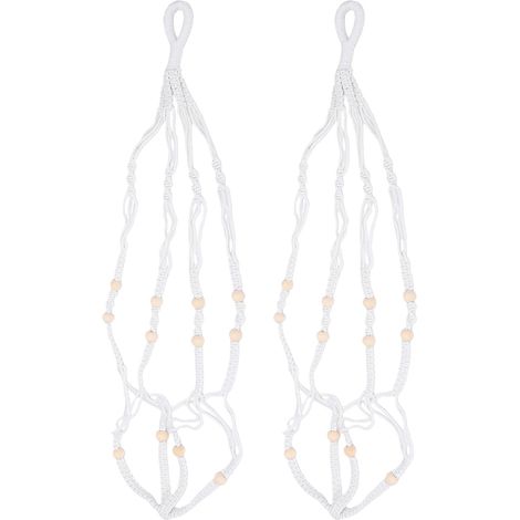 Suspension pour plantes en macramé, corde de coton nouée à la main 90 cm (1/4)