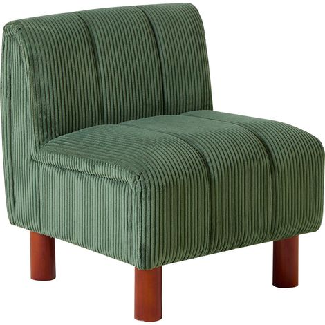 Nordlys - Fauteuil de Salon Scandinave avec Pieds Bois et Velours Côtelé (1/5)