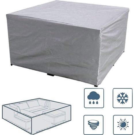 Gartenmöbelabdeckung, Schutzhülle für rechteckige Gartenmöbel, wasserdichte Gartenmöbelabdeckung aus 210D Oxford-Gewebe, staubdicht, wasserdicht, UV-beständig, 54 x 76 x 69 cm (1/4)