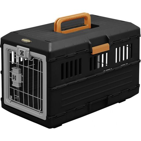 Iris Ohyama – Caisse de transport pour chat et chien – Pliable – Ventilation optimale – Dimensions L55 x P31.5 x H36.4 cm – Capacité max 12 kg
