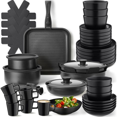 Ensemble de vaisselle pour 6 personnes avec kit cuisine