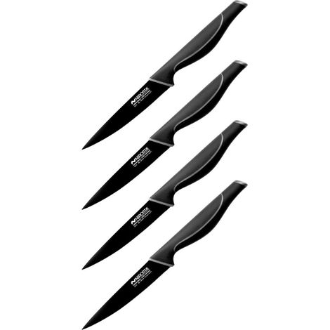 Ensemble de 4 Couteaux d'office 24 cm Nirosta Black Edition (1/3)