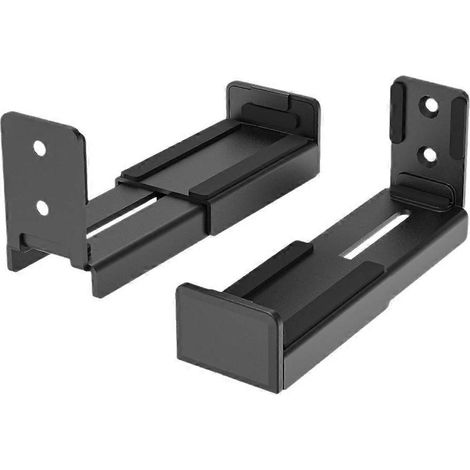 Lot de 2 supports muraux universels pour barres de son, réglables en profondeur, à fixer sous le téléviseur. (1/5)