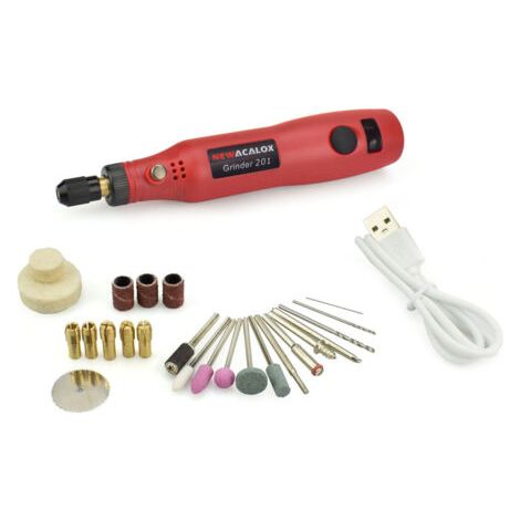 Boîte à outils de meuleuse rechargeable，5000-15000 r / min USB Mini perceuse électrique meuleuse outil de bricolage sans fil pour le polissage, le nettoyage et la gravure