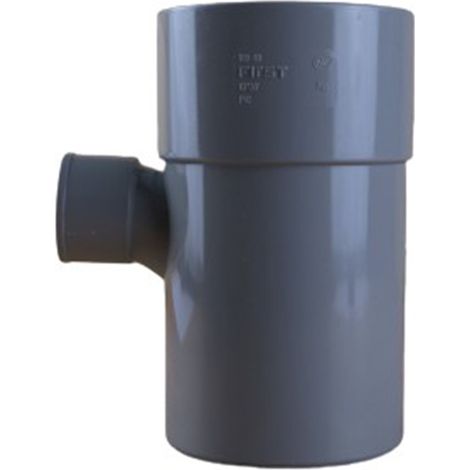 First Plast – Culotte PVC 87°30 réduite Mâle Femelle Ø100-40 – Emboîture à coller – Réseau évacuation bâtiment – Norme NF EN 1329-1 (1/5)
