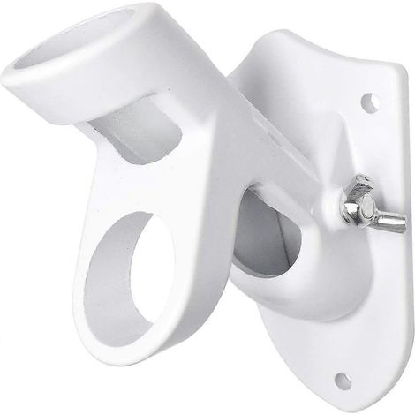 Support de mât de drapeau réglable (blanc) - Base en aluminium avec deux positions pour mâts de 1 pouce de diamètre (1/5)
