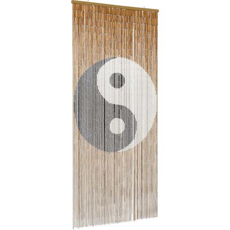 vidaXL Insect Door Curtain Multicolor 200 x 90 cm Bamboo