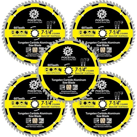 Kreissägeblatt Aluminium 60 Zähne Nichteisen Kunststoff 184mm 5 (1/5)